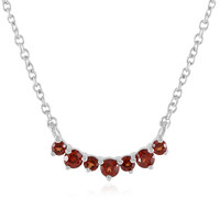 Roter Granat-Silbercollier