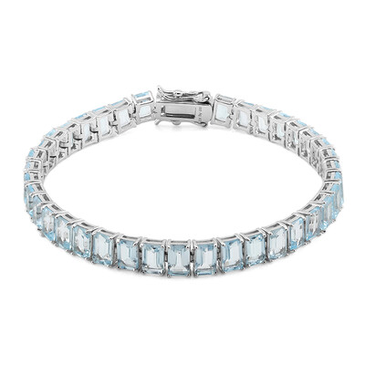 Himmelblauer Topas-Silberarmband