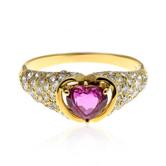 Pinkfarbener Saphir-Goldring (CIRARI)