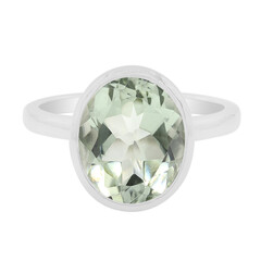 Grüner Amethyst-Silberring