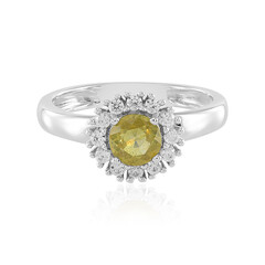 Gelber Madagaskar-Saphir-Silberring