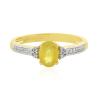 Gelber Madagaskar-Saphir-Silberring