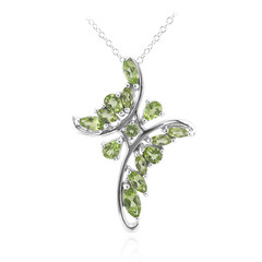 Burmesischer Peridot-Silberhalskette