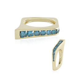 Blauer I2 Brillant-Goldring (de Melo)
