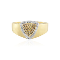 I3 Schokoladen-Diamant-Silberring