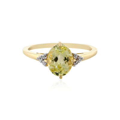 Kanariengelber Kunzit-Goldring