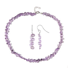 Lavendel-Amethyst-Silberset