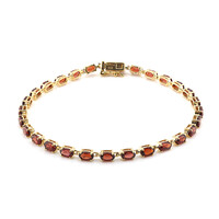 Mosambik-Granat-Silberarmband