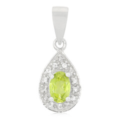 Mandschurischer Peridot-Silberanhänger