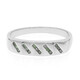 Smaragdgrüner Diamant-Silberring