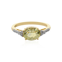 Kanariengelber Kunzit-Goldring