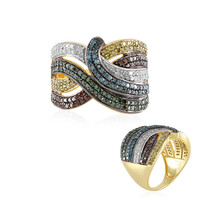 I3 Diamant-Silberring