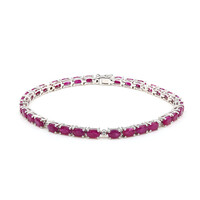 AAA-Mosambik-Rubin-Silberarmband