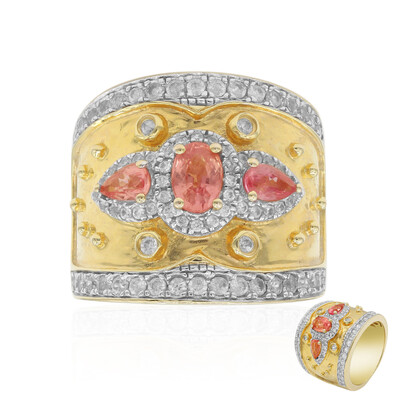 Padparadscha-Saphir-Silberring (Dallas Prince Designs)