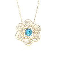 Schweizblauer Topas-Goldcollier (Ornaments by de Melo)