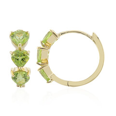 Burmesischer Peridot-Silberohrringe