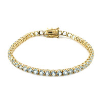 Himmelblauer Topas-Silberarmband