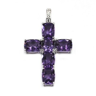 Bolivianischer Amethyst-Silberanhänger