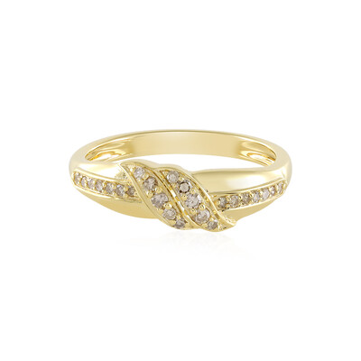 I2 Champagner-Diamant-Silberring