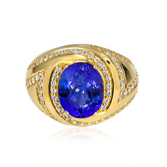 AAA-Tansanit-Goldring (de Melo)