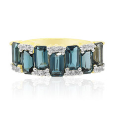 Londonblauer Topas-Goldring