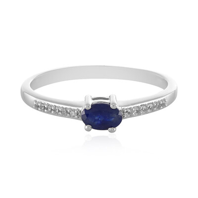 Blauer Madagaskar-Saphir-Silberring