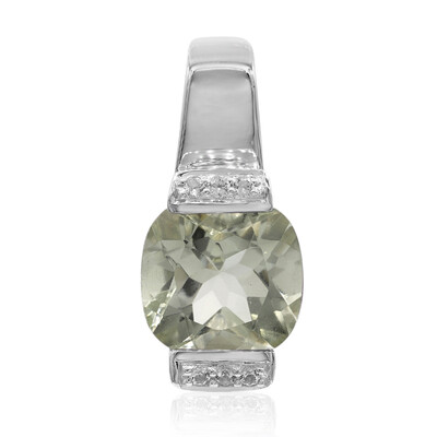Grüner Amethyst-Silberanhänger