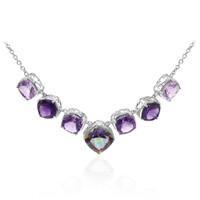 Mystik-Quarz-Silbercollier