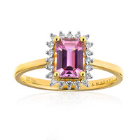 Pinkfarbener Diaspor-Goldring (AMAYANI)