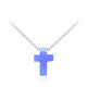 Blauer Achat-Silbercollier