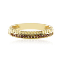 Roter I3 Diamant-Silberring