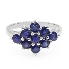 Blauer Saphir-Silberring
