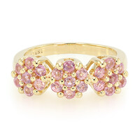 Nicht erhitzter Padparadscha-Saphir-Goldring (AMAYANI)