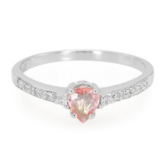 Padparadscha-Saphir-Silberring