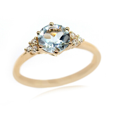 Aquamarin-Goldring