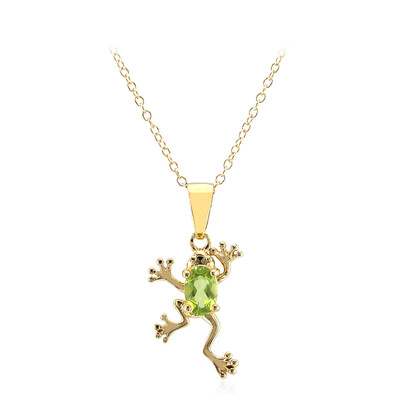 Burmesischer Peridot-Silberhalskette