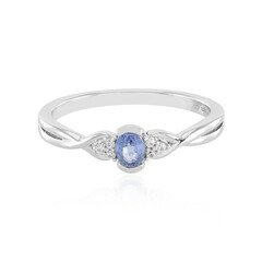 Blauer Ceylon-Saphir-Silberring