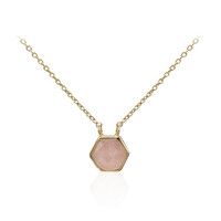Rosenquarz-Silbercollier
