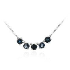Londonblauer Topas-Silbercollier