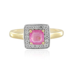 Pinkfarbener Madagaskar-Saphir-Silberring