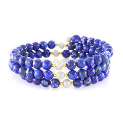 Lapislazuli-Stahlarmreif (Riya)