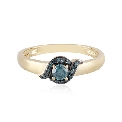 Blauer I2 Brillant-Goldring