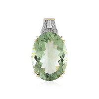 Rio Grande-Grüner Amethyst-Goldanhänger