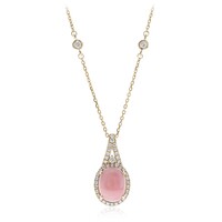 Pinkfarbener Opal-Goldhalskette (CIRARI)