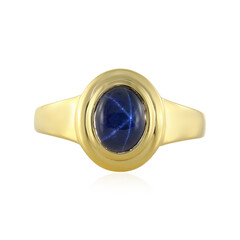 Blauer Stern-Saphir-Silberring