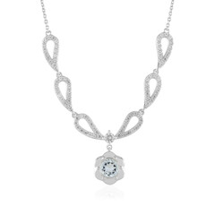 Brasilianischer Aquamarin-Silbercollier