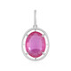 Pinkfarbener Madagaskar-Saphir-Platinanhänger