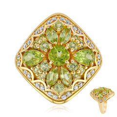 Burmesischer Peridot-Silberring