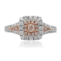 Pinkfarbener I1 Diamant-Goldring (CIRARI)