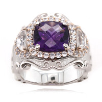 Sambia-Amethyst-Silberring (Dallas Prince Designs)
